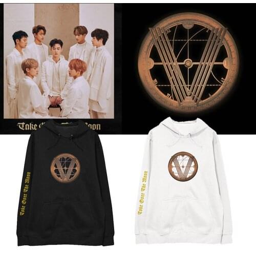 New Korean Fashion Kpop Wayv Album Take Over The Moon Same Printing Pullover Hoodies K-pop NCT Fleece/thin Lucas Sweatshirt