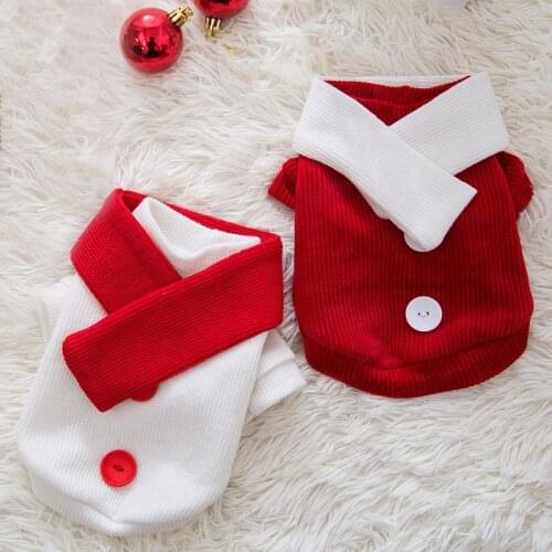 New lovely pet autumn and winter knitted dog clothing warm scarf sweaterSuitable for small petsTwo legged sweater kitten