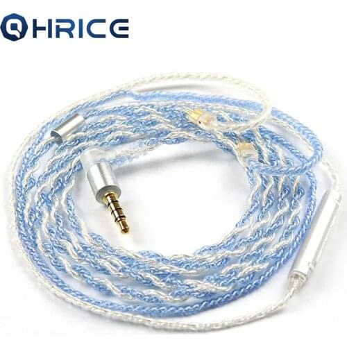 Upgrade 0.78mm 2 Pin DIY Replacement earphone microphone cable for Weston TFZ Queen KING S2 MYLOVEW4R UM3X UE18 JH13 16 en700pro