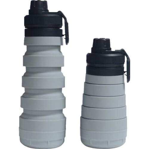 Portable Sports Water Bottle Outdoor Bicycle Climbing Silicone Retractable Folding Drinkware Cups Large-Capacity Cycling Bottles