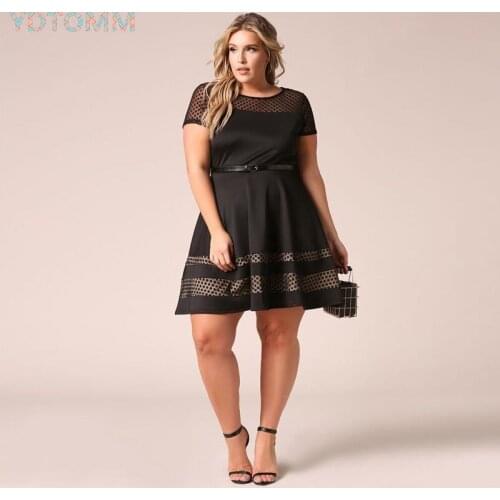 Casual Midi Dress Black Dot Mesh Dinner Dresses Elegant Evening Plus Size Dresses for Women 4xl Fashion Clothes Dropshipping