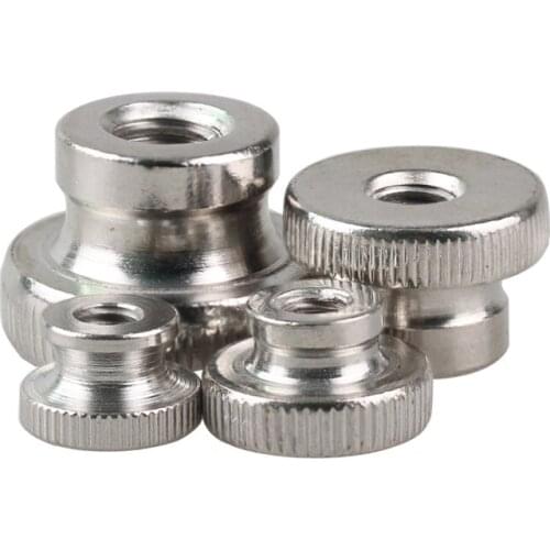Knurled Thumb Screws Nuts M3 M4 M5 M6 M8 M10 Nickel Plated Thin High Head Step Hand Nuts