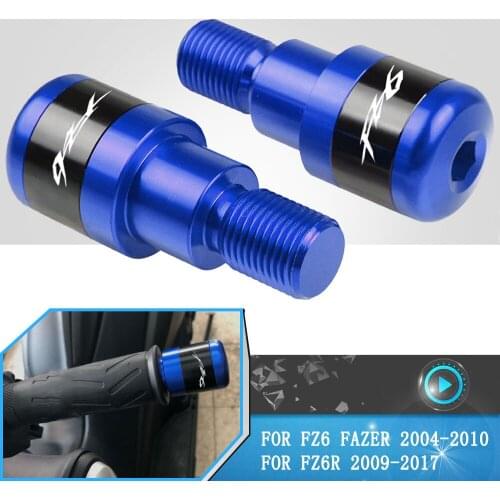 Motorcycle Handlebar Grips Slider Cap Plug FZ6 FAZER 2004-2010 Aluminum Handle Bar End For Yamaha FZ6R 2009-2017 2016 2015 2014