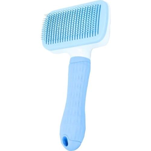 69HC Self Cleaning Grooming Brush Pet Dog Cat Slicker Comb Hair One-click Hair Removal for Large or Small Dog Hair