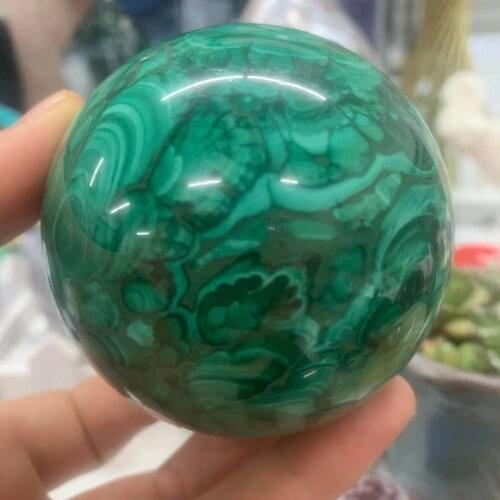 Natural malachite ball, home decoration, feng shui healing crystal ball