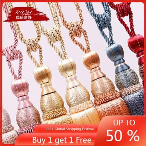 Curtain Accessories Accessories Manufacturers Supply 14-Color Gold Tennis Curtain Bandage Curtain Tassels Tassel Hanging Ball