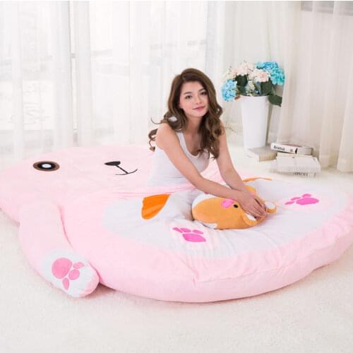 Lazy sofa bed cartoon cute tatami mattress folding bedroom single floor bed double thick sleeping mat Moisture-proof mattress