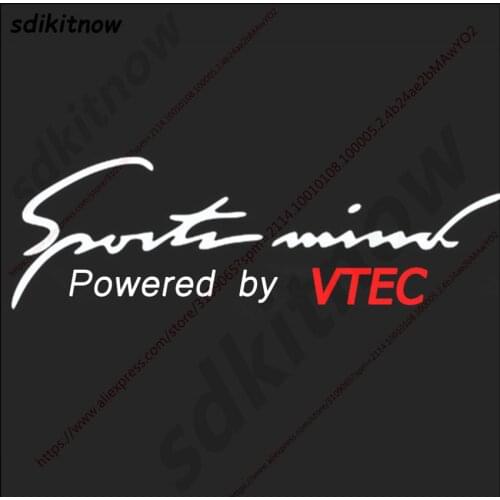 28x10cm Powered by VTEC Car Styling Sticker Windows Body Sports Decal Auto Styling For Honda Civic Accord Odyssey Spirior CRV