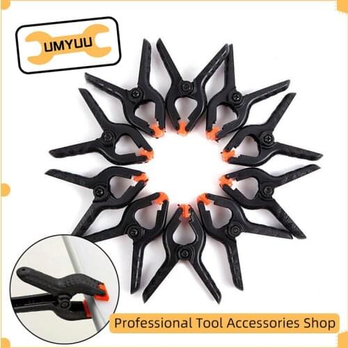 UMYUU 5/10pcs 2inch Spring Clamps DIY Woodworking Tools Plastic Nylon Clamps For Woodworking Spring Clip Photo Studio Background