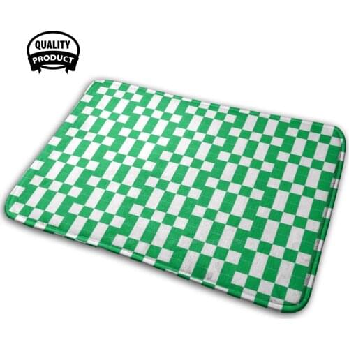 Green & White 2 3D Soft Non-Slip Mat Rug Carpet Cushion Football Plymouth Argyle Borussia Monchengladbach Werder Bremen
