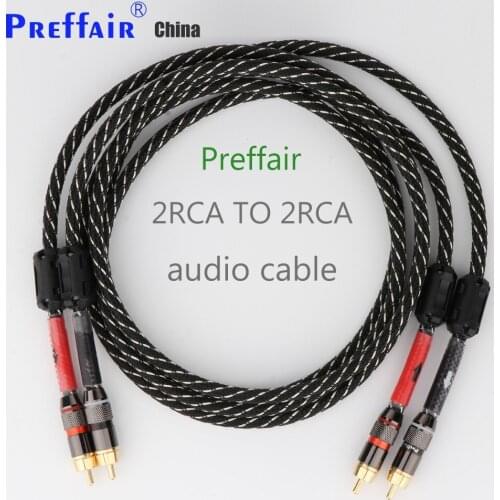 Preffair HIFI Stereo 1 Pair RCA Cable Stereo RCA Cable High-performance Premium Hi-Fi Audio 2RCA to 2RCA Interconnect Cable