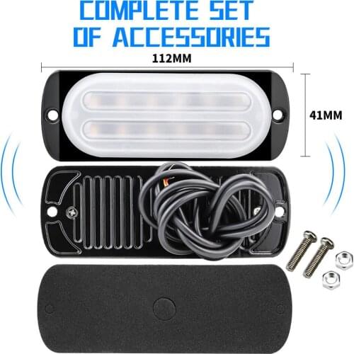 10-24V LED Strobe Flash Lights Car Accessories12 LEDs Taillights Turn Signal Lights Warning Lights for Truck, Van, Pickup