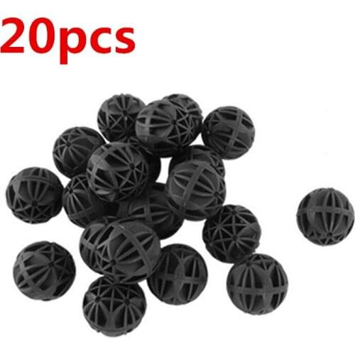 20pcs 16mm Aquarium Filter Sponge Bio Balls Fish Tank Filter Biochemical Cotton Filter Media for Nitrifying Bacteria Cultivation