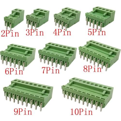 5Pairs HT3.96 3.96mm Pitch PCB Screw Terminal Block Connector Plug Pin Right Angle Header Socket 2/3/4/5/6/7/8/9/10Pin Terminals
