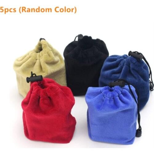 5pcs Magic Cube Puzzles Flannel Storage Bags Rubiks Cube Velvet Protective Bag