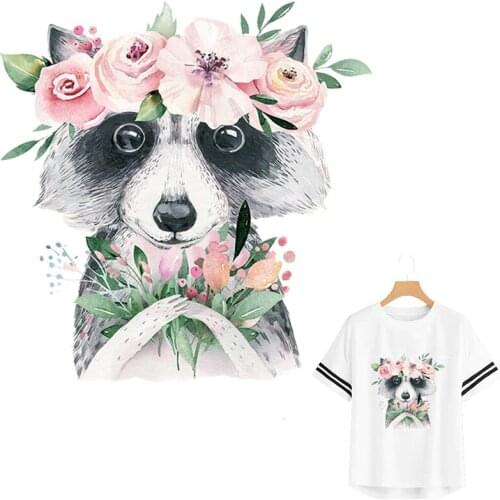 Animal Flower Applique Print On Tops Stickers Iron On Transfer Washable Diy Garment Accessory New Heat Transfer