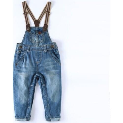 Kids Overalls Denim Baby Boy Girl Denim Overalls Jeans Soft Toddler Jumpsuit Infant Newborn jeans Romper Open Pants 9M-3T