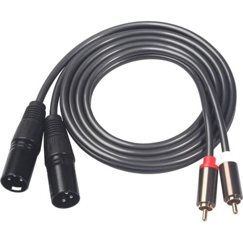 Dual XLR Male to Dual RCA Male Cable 2 XLR Male to 2 RCA Male HiFi Stereo Audio Cable HIFI Wire for Amplifier Mixer