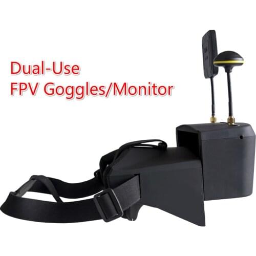 LS800D 5.8G 40CH 5inch 854x480 16:9 DVR Removable Dual-use FPV Goggles/Monitor Built-in 2000mah Battery for FPV Racing Freestyle