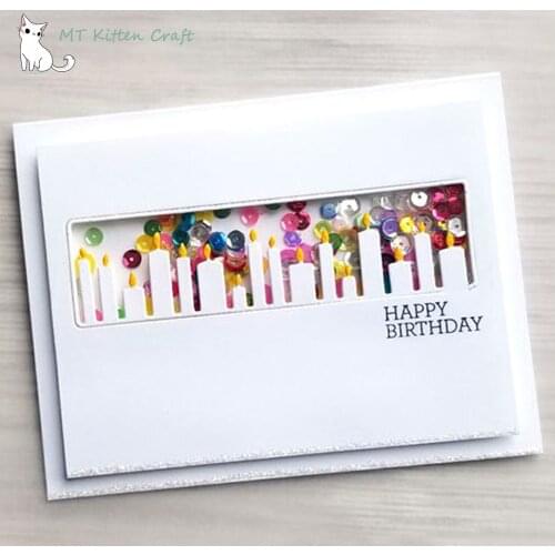 MT Craft Metal Cutting Dies Candle rectangle Scrapbooking Photo Album Decorative Embossing Stencils Paper Cards Crafts Die Cuts