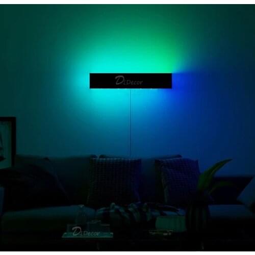 Nordic Rgb Wall Lamp Living Room Decoration Colorful Led Wall Sconces Bedroom Bedside Lamp Interior Decoration Lighting Lustre