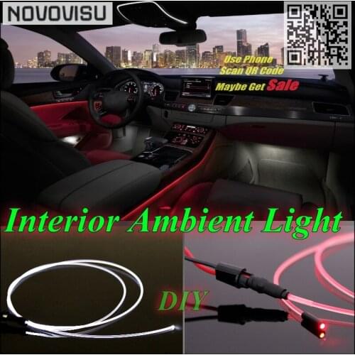 NOVOVISU For Nissan Micra March Car Interior Ambient Light Panel illumination For Car Inside Tuning Cool Strip Light Optic Fiber