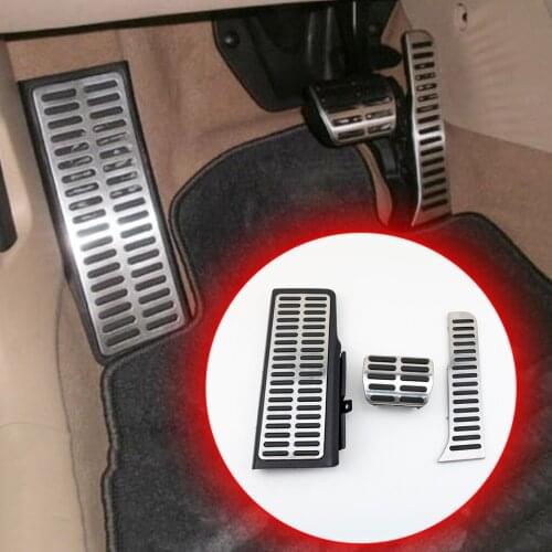 Fit For Volkswagen Sagitar Passat Touran Accessrioes AT Foot Pad Brake Gas Fuel Accelerator Rest Pedal Cover No Drill Plate Part