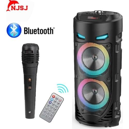 NJSJ Speakers Bluetooth Party Portable Outdoor Subwoofer Portable Speakers Square Dance Mobile KTV U Disk Speaker