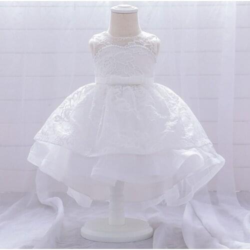 Baby Girls Christmas Princess Wedding White Dress Birthday Party Lace Baptism White Dress Winter Infant Newborn Christening Gown