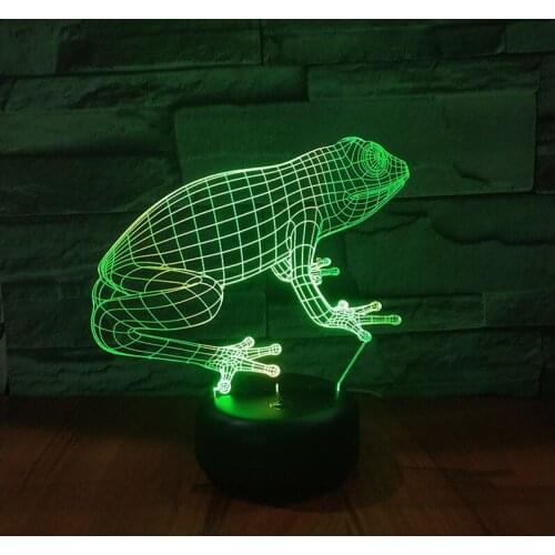 Frog Led 3d Night Light Touch Sensor Mulcolor usb Table Desk Lamp for Kids Gift Toy Children Bedroom Decor Lighting