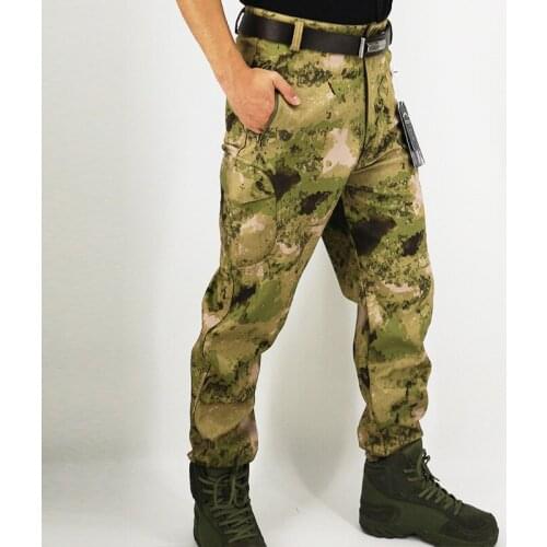Shark Skin Soft Shell Tactical Pants Men Autumn Winter Fleece Waterproof Trousers Camouflage Hunting Military Army Cargo Pants