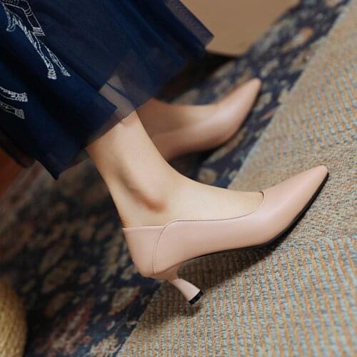 BLXQPYT Sweet Fashion Women Single Pointed Toe High Heels Sexy Wedding Pump Heels Ladies Dress Shoes Plus Size 28-50 269