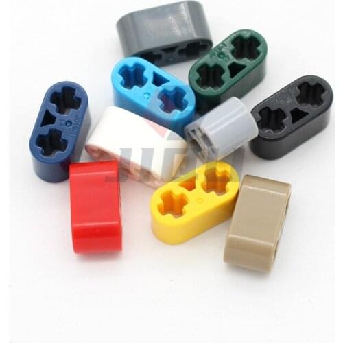 High-Tech Parts Liftarm Thick 1x2 Double Axle Connector Bricks MOC Bulk Accessory Building Block Toy Connectors Compatible 45590