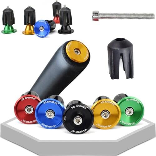 1 Pair Bicycle Grip Handlebar End Cap Aluminium Alloy Lock MTB Mountain Handle Bar Grips End Plugs for Bike Handlebar