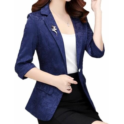 High Quality 2021 Free Shipping New Fashion Spring Blazers Women Suit Tops Ol Ladies Blazer Single Button Jackets Outerwear