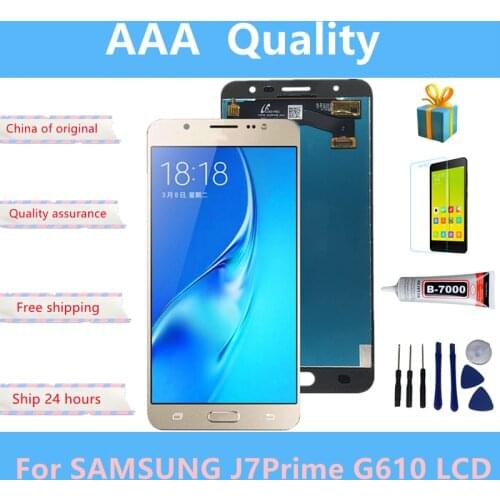 Original for SAMSUNG GALAXY J7 Prime LCD G610 G610F G610M Display Touch Screen Digitizer Assembly Single/Double Hole