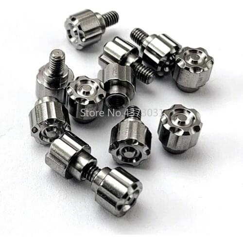 1piece Titanium alloy pusher disc folder pusher knife button Titanium alloy CNC manufacturing opening and closing screw