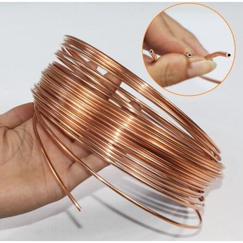 10m Thin tube Copper tube Air Conditioning Refrigerator Copper Pipe Soft Tube 99.9% T2 Copper DIY Cooling