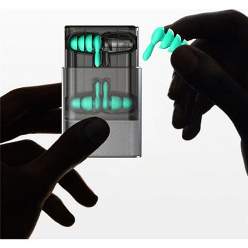 2 Pair Soft TPE Reusable Hearing Protection Earbuds Soft Noise Cancelling Ear Plugs for Sleep Study Anti-noise Accessories