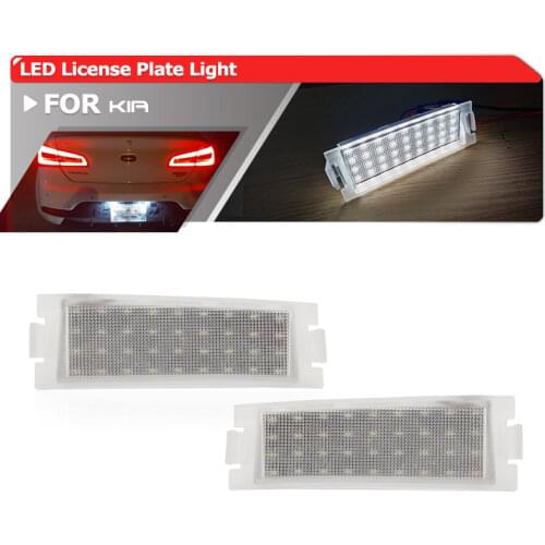 2PCs Fits For Kia Forte Koup 2009-2017 White Brilliant SMD Led Number License Plate Lights Lamp Error Free