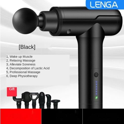 Mini Rechargeable 6-speed Vibration Massage Gun Muscle Relaxation Pain Relief Massager Fitness Device Portable Fascia Gun