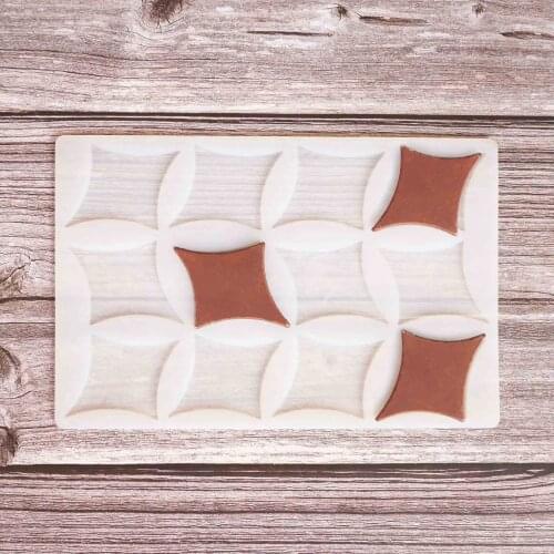 Diamond Shape Chocolate Stencil Cake Decorating Silicone Mold Transfer Sheet Baking Stencil Chablon