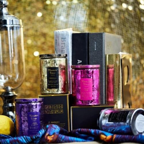 Fragrant Candles Jars With Lid Vanilla Whiskey Personalized Wedding Party Decorations Bottle Smokeless Glass Jar Candle Scented