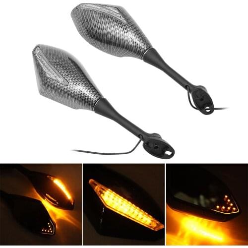 Cafe Racer Motorcycle LED Turn Signal Rearview Mirror Set For Honda CBR 600 900 1000 RR CBR300R CBR500R CBR250R retroviseur moto