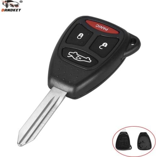 DANDKEY 4 Buttons Remote Car Key Shell Case Cover For Chrysler 300 Aspen Dodge Dakota Durango Jeep Grand Cherokee Commander