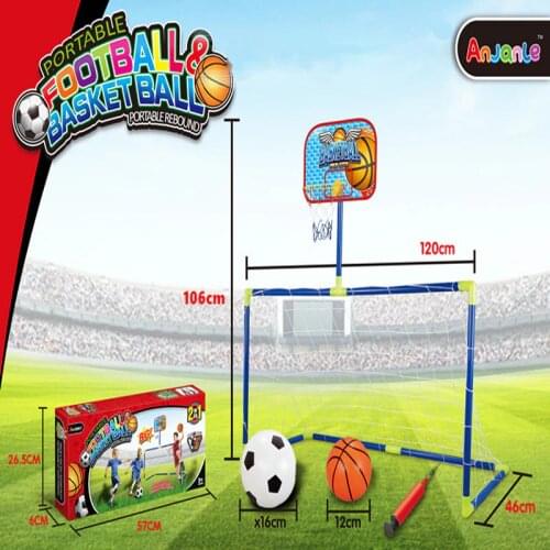 Child Basketball Hoop 2 In 1 Outdoor Sports Kids Football Goal Boys Soccer Toy Mini Basketball Accessories Soccer Training