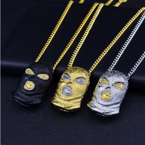 European and American foreign trade new hip-hop anti-terrorism hood necklace fashion personality mask pendant