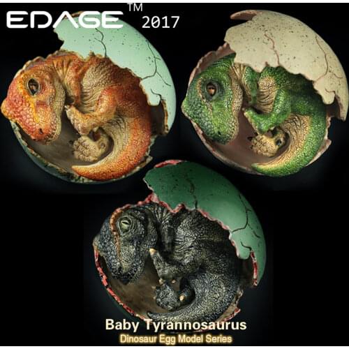 EDAGE Tyrannosaurus Rex Baby Egg Figure Dinosaur Toys Animal Collector Decoration Adults Gift