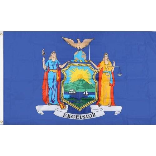 JiaHao Wholesale 100% Polyester Stock 3x5ft New York state Flag