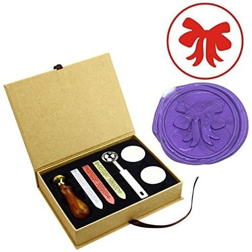Red Bow Tie Wax Seal Stamps Kit Custom Wedding Sealing Stamps Envelope Invitation Brass Stamp